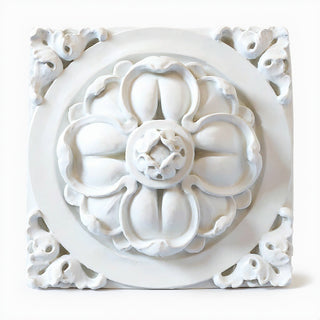 Clover Detail Architectural Element - 18-inch — Flat White finish