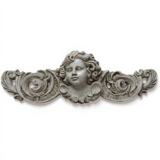 Angelic Scroll Wall Plaque — Antique Stone finish