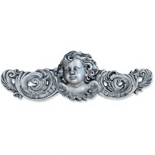 Angelic Scroll Wall Plaque — Silver finish