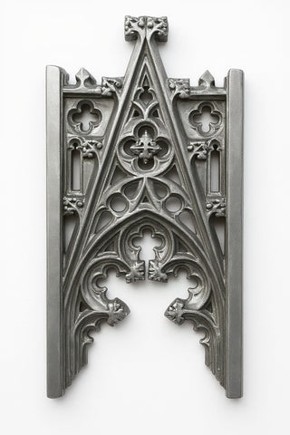 A-Frame Tracery Wall Panel - 46-inch — Aged Silver finish