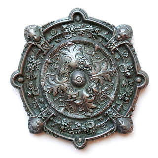 Intorno Medallion Wall Plaque - 35-inch — Aged Silver finish