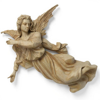 Winged Hanging Angel Wall Angel - 17-inch — Gothic Stone finish