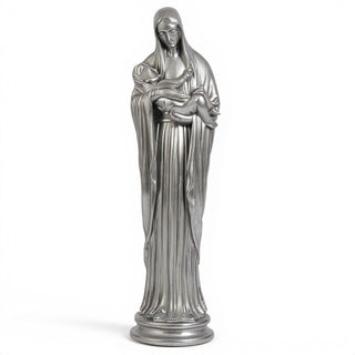 Madonna and Child Statue - 21-inch — Silver finish