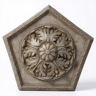 Penta Medallion Wall Medallion - 18-inch — Antique Stone finish