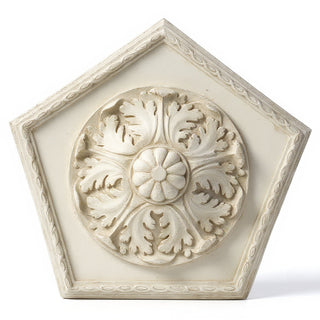 Penta Medallion Wall Medallion - 18-inch — Antique White finish