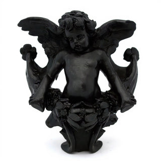 Angel Gliding, Looking Right Wall Plaque - 34-inch — Dusted Black finish