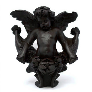 Angel Gliding, Looking Right Wall Plaque - 34-inch — Iron finish