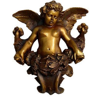 Angel Gliding, Looking Left Wall Piece - 34-inch - Bronze finish