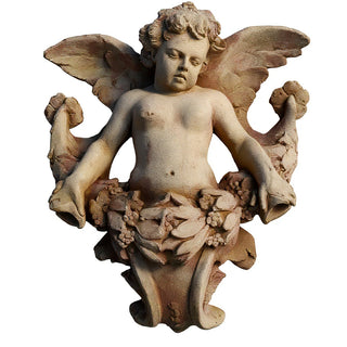 Angel Gliding, Looking Left Wall Piece - 34-inch - Gothic Stone finish