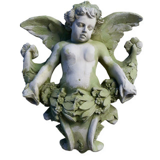 Angel Gliding, Looking Left Wall Piece - 34-inch - Mossy Green finish
