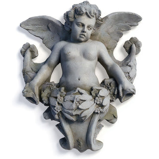 Angel Gliding, Looking Left Wall Piece - 34-inch - Old Stone finish