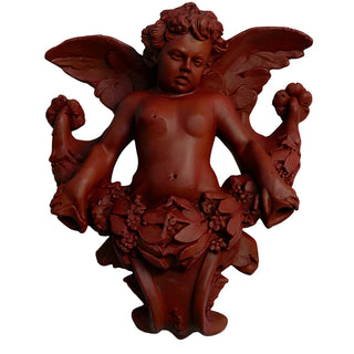 Angel Gliding, Looking Left Wall Piece - 34-inch - Rust finish