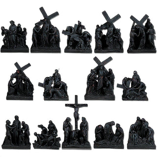 Stations of the Cross (14-Piece Set) Wall Plaques — Iron finish
