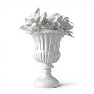 Fluted Urn Planter - 20-inch — Flat White finish