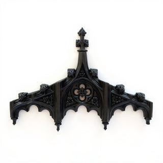 Chartres Tracery Header Wall Header — Flat Black finish