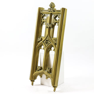 Vertical wall panel with pierced Gothic tracery pattern in fiberglass resin — alternate view