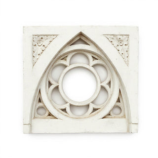 Oak Leaf Tracery Square Panel — Antique White finish