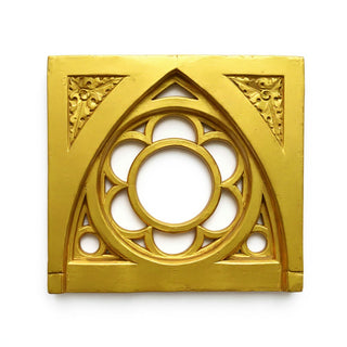 Oak Leaf Tracery Square Panel — Deep Gold finish