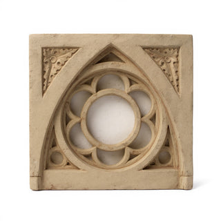 Oak Leaf Tracery Square Panel — Gothic Stone finish