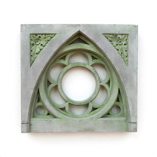 Oak Leaf Tracery Square Panel — Mossy Green finish