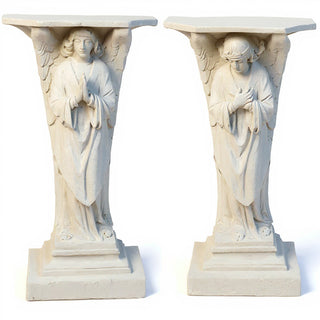 Devotion Angels Statue - 38-inch — Antique White finish