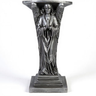 Devotion Angel in Prayer Statue - 38-inch — Antique Silver finish
