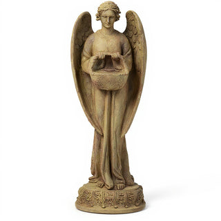 Angel with Basket Statue - 26-inch — Gothic Stone finish