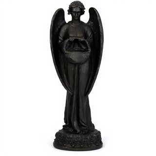 Angel with Basket Statue - 26-inch — Iron finish