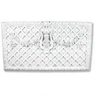 Harpo Trellis Wall Plaque — Flat White finish