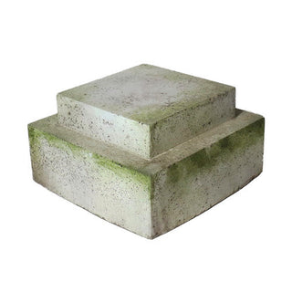 Fiberglass resin double level stand with two display tiers, shown plain. — alternate view
