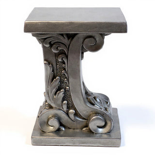 Antica Pedestal - 18-inch — Aged Silver finish