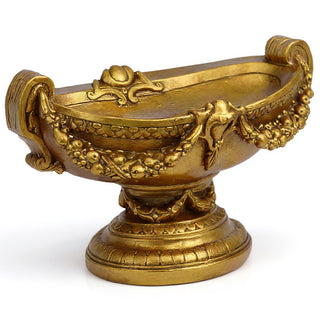 Addie Swag Urn Planter — Antique Gold finish
