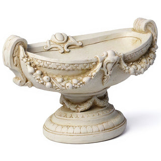 Addie Swag Urn Planter — Antique White finish