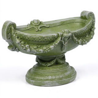 Addie Swag Urn Planter — Mossy Green finish