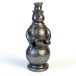 Snowman Statue - 37-inch — Aged Silver finish