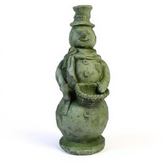 Snowman Statue - 37-inch — Mossy Green finish