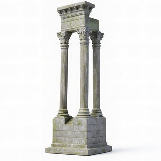 Ruin Corner Architectural Element - 24-inch — Mossy Green finish