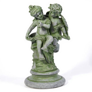 Angel Statue - 16.5-inch — Mossy Green finish