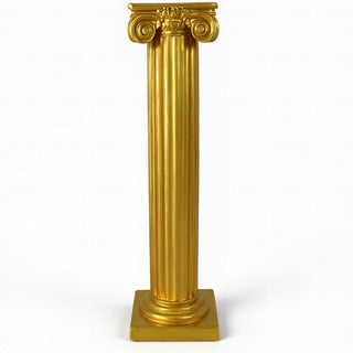Ionic Column Pedestal - 29-inch — Deep Gold finish
