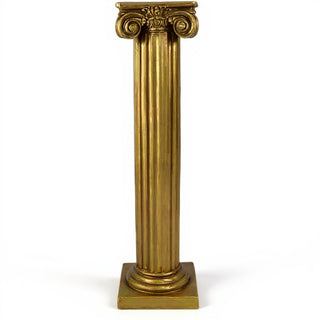 Ionic Column Pedestal - 39-inch — Antique Gold finish