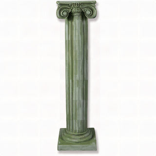 Ionic Column Pedestal - 39-inch — Mossy Green finish