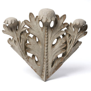 Leaf Accent Corner Wall Piece - 17.5-inch — Antique Stone finish