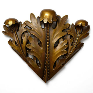 Leaf Accent Corner Wall Piece - 17.5-inch — Bronze finish