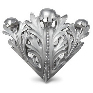 Leaf Accent Corner Wall Piece - 17.5-inch — Silver finish