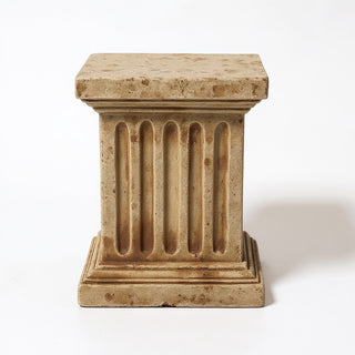 Square Fluted Column Pedestal - 16-inch — Gothic Stone finish