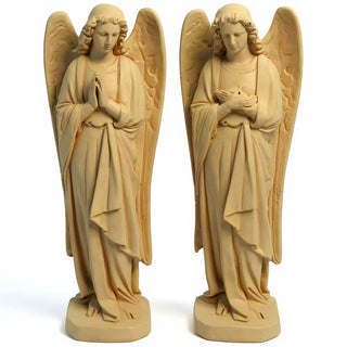 Chapel Angels Set Statue - 25-inch — Dusted Sand finish