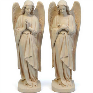 Chapel Angels Set Statue - 25-inch — Museum Terracotta finish