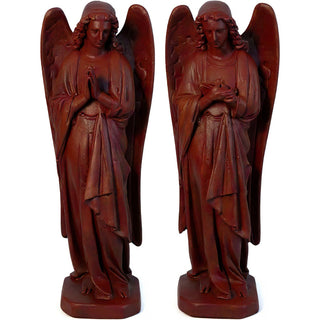 Chapel Angels Set Statue - 25-inch — Rust finish