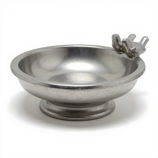 Finch Birdbath — Antique Silver finish