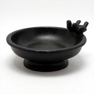Finch Birdbath — Dusted Black finish